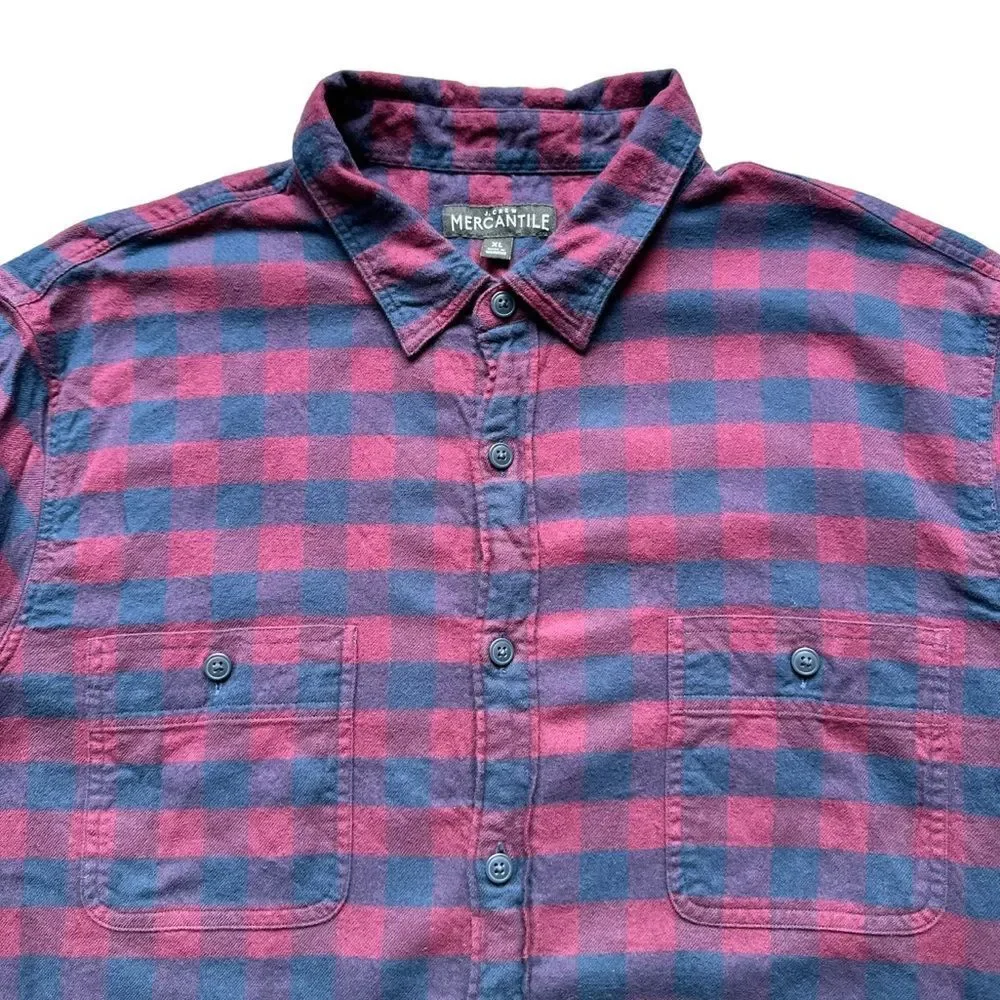 🔃J. Crew Men’s Blue & Red Plaid Long Sleeve Button Down Dress Shirt
